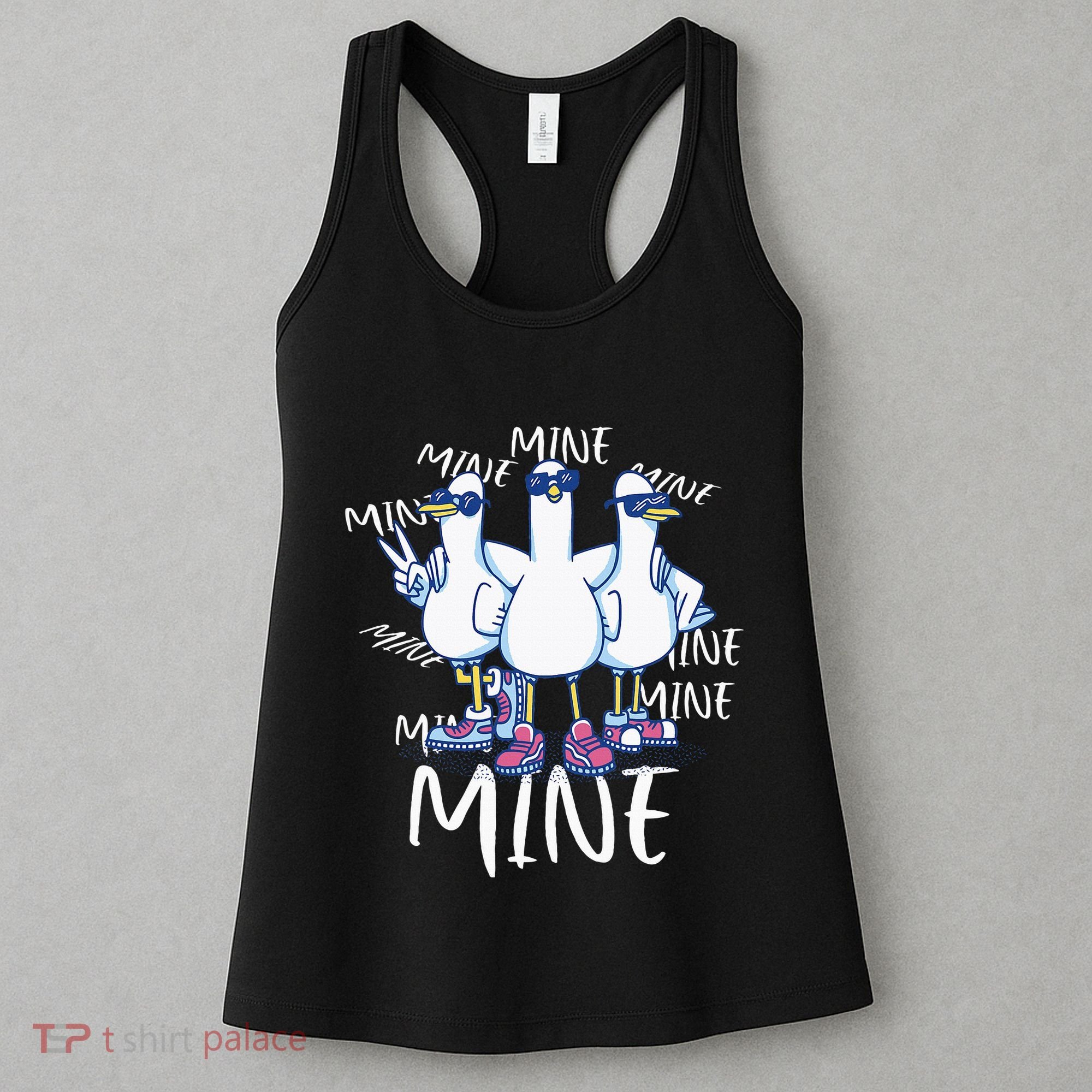 Seagull Saying Mine Funny Pigeon Retro Ocean Life Women's Tank Top