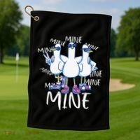 Seagull Saying Mine Funny Pigeon Retro Ocean Life Golf Towel thumb 1