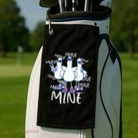 Seagull Saying Mine Funny Pigeon Retro Ocean Life Golf Towel thumb 2
