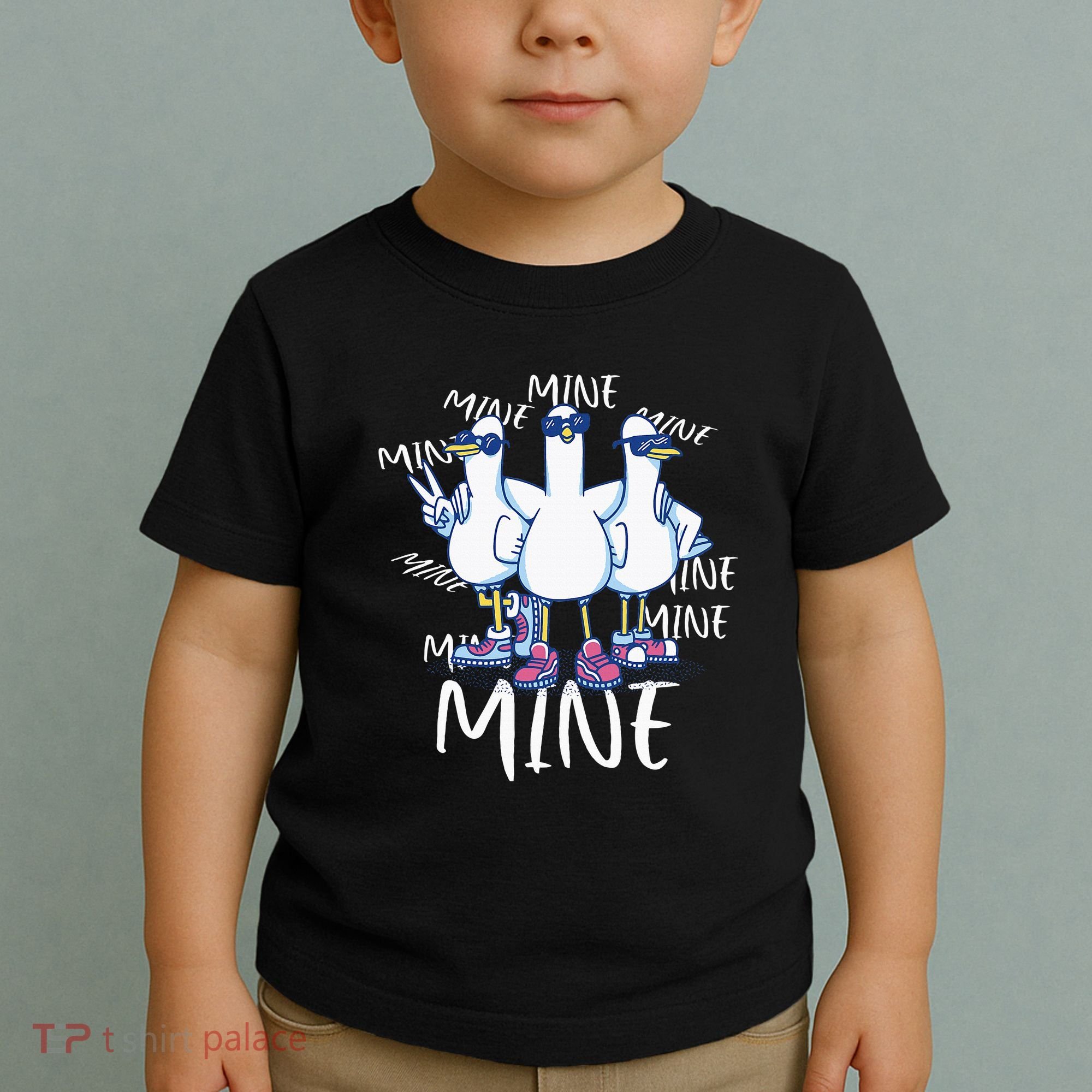 Seagull Saying Mine Funny Pigeon Retro Ocean Life Toddler T-Shirt