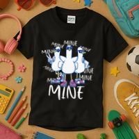 Seagull Saying Mine Funny Pigeon Retro Ocean Life Kids T-Shirt thumb 3