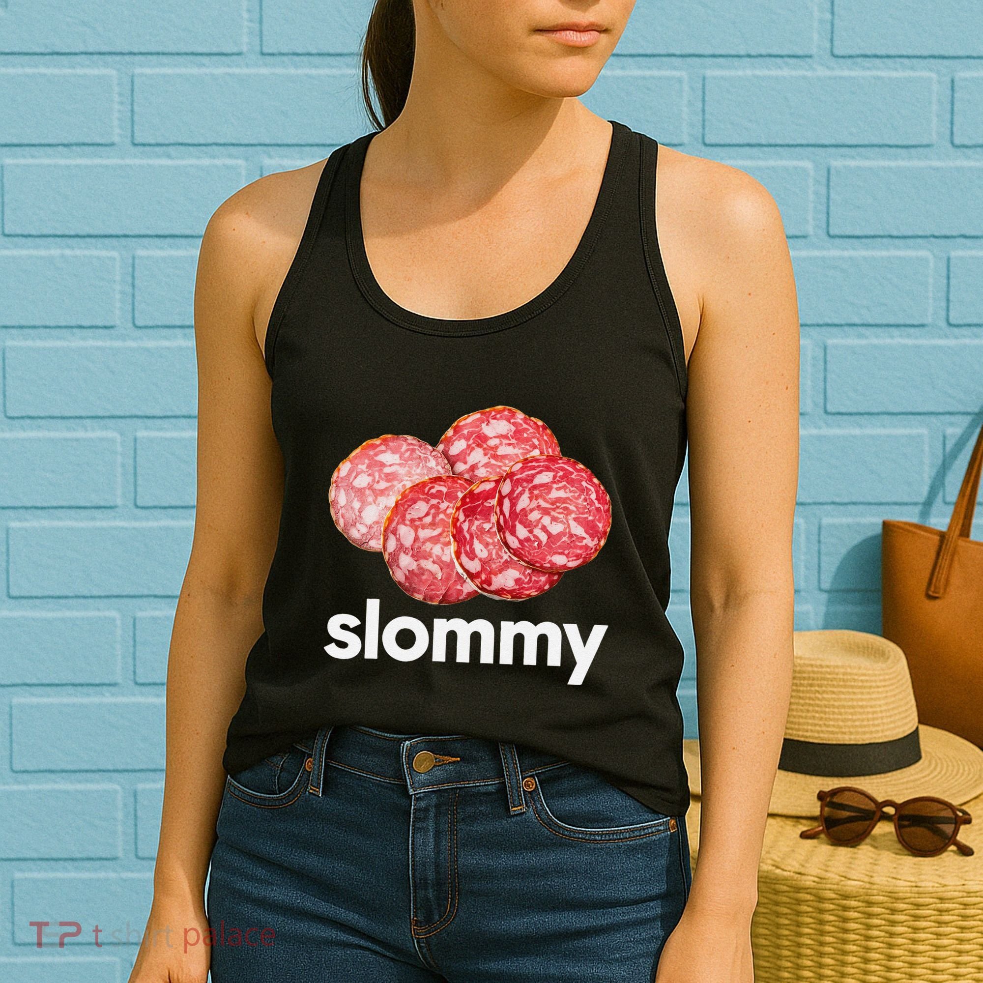 Slommy Salami Meme Oddly Specific Funny Memes Internet Memes Women's Tank Top