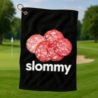 Slommy Salami Meme Oddly Specific Funny Memes Internet Memes Golf Towel thumb 1
