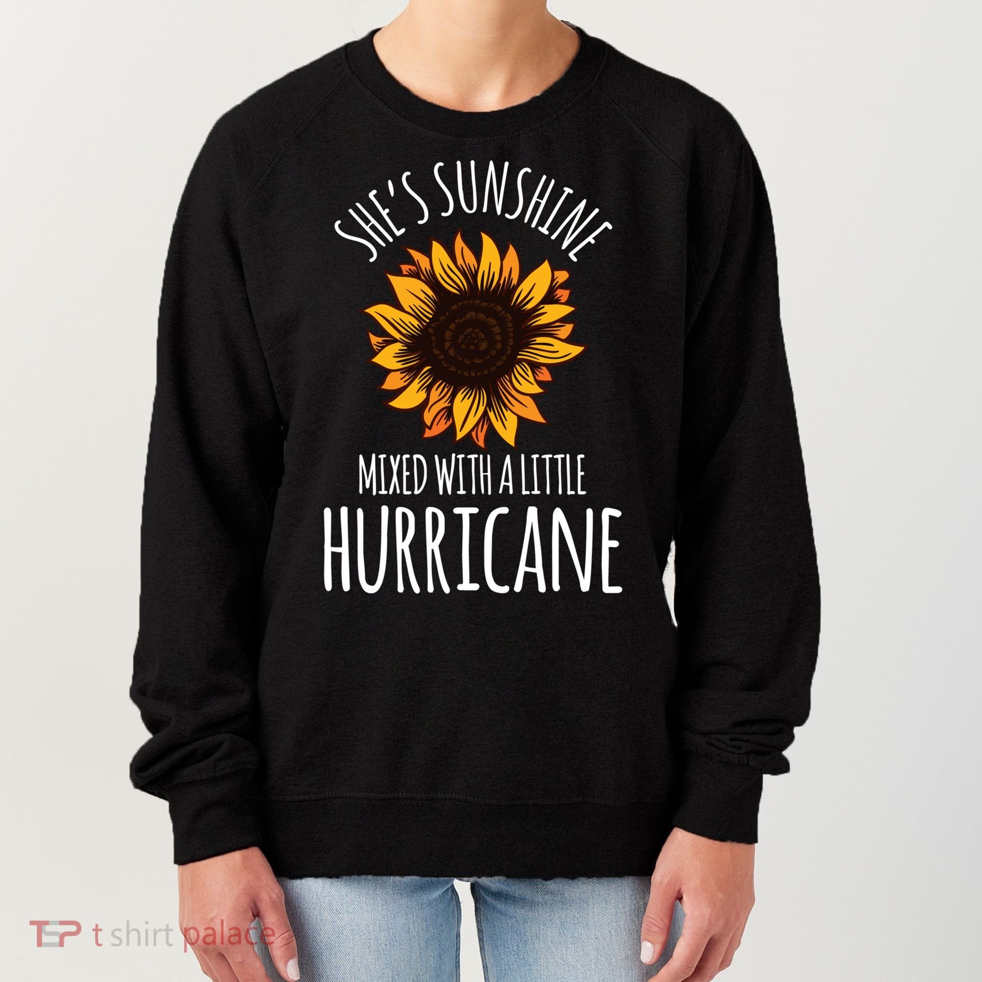 She's Sunshine Mixed With A Little Hurricane Funny Summer Great Gift Women's Sweatshirt
