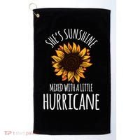 She's Sunshine Mixed With A Little Hurricane Funny Summer Great Gift Golf Towel thumb 0