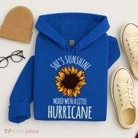 She's Sunshine Mixed With A Little Hurricane Funny Summer Great Gift Hoodie thumb 4