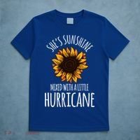 She's Sunshine Mixed With A Little Hurricane Funny Summer Great Gift T-Shirt thumb 5