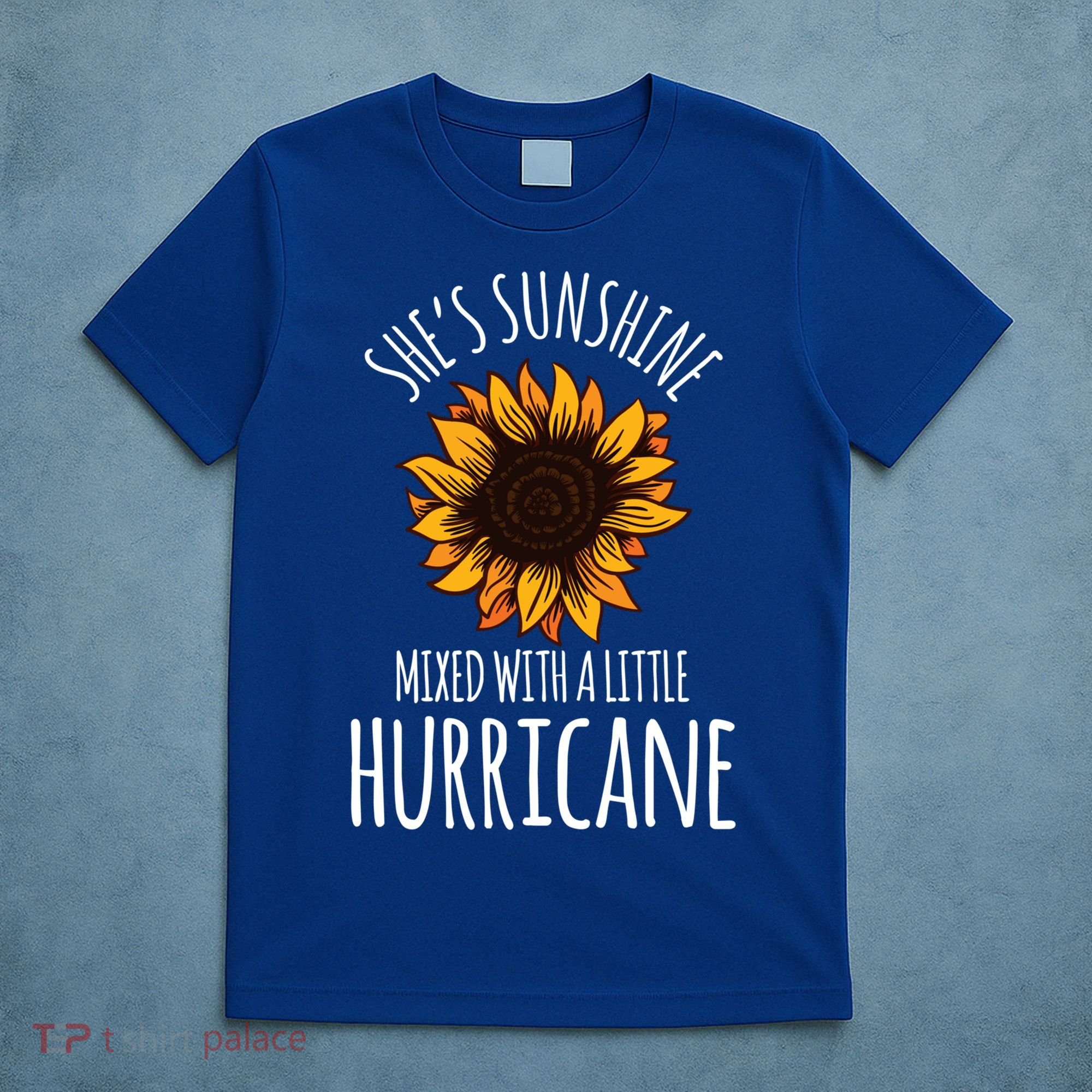 She's Sunshine Mixed With A Little Hurricane Funny Summer Great Gift T-Shirt