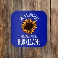 She's Sunshine Mixed With A Little Hurricane Funny Summer Great Gift Coaster thumb 0