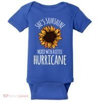 She's Sunshine Mixed With A Little Hurricane Funny Summer Great Gift Baby Bodysuit thumb 0