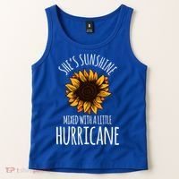 She's Sunshine Mixed With A Little Hurricane Funny Summer Great Gift Tank Top thumb 2