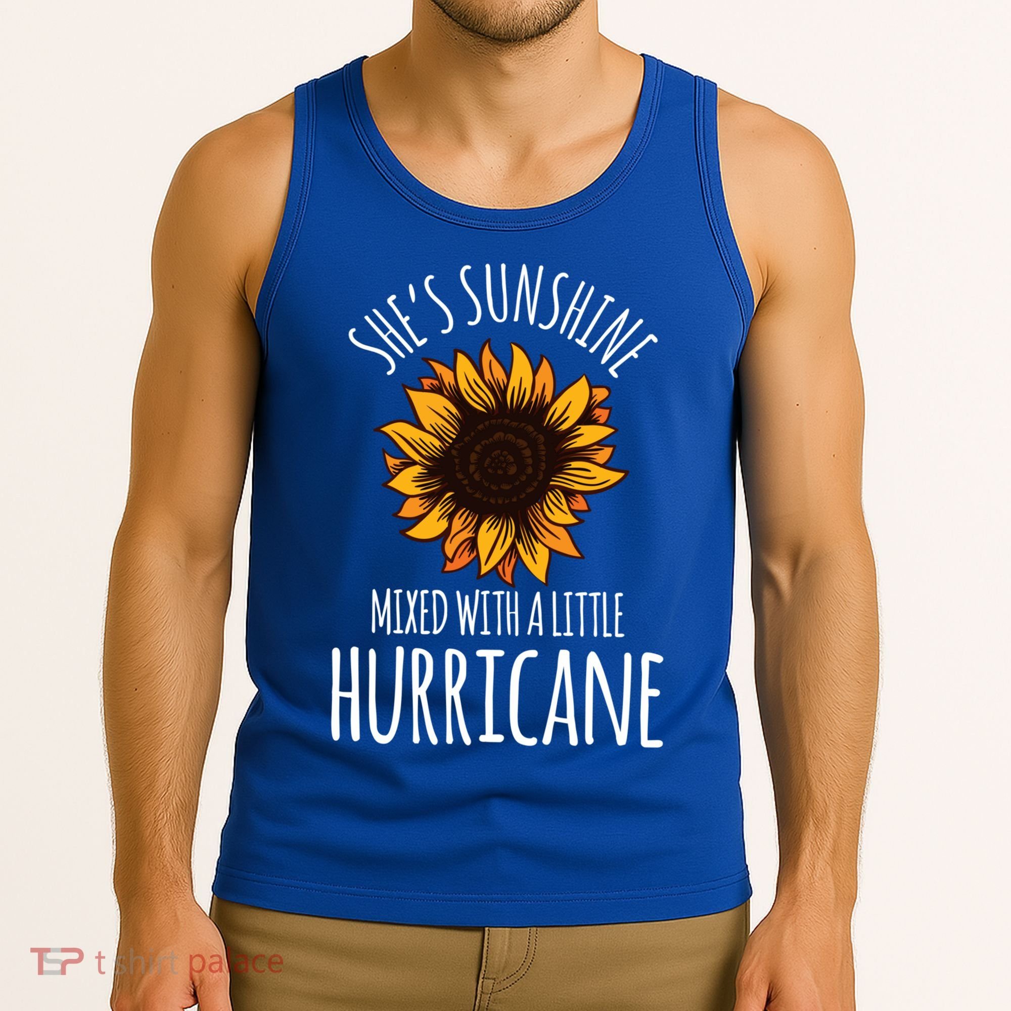 She's Sunshine Mixed With A Little Hurricane Funny Summer Great Gift Tank Top