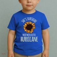 She's Sunshine Mixed With A Little Hurricane Funny Summer Great Gift Toddler T-Shirt thumb 2