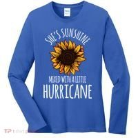 She's Sunshine Mixed With A Little Hurricane Funny Summer Great Gift Women's Long Sleeve Shirt thumb 0