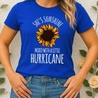 She's Sunshine Mixed With A Little Hurricane Funny Summer Great Gift Women's T-Shirt thumb 2