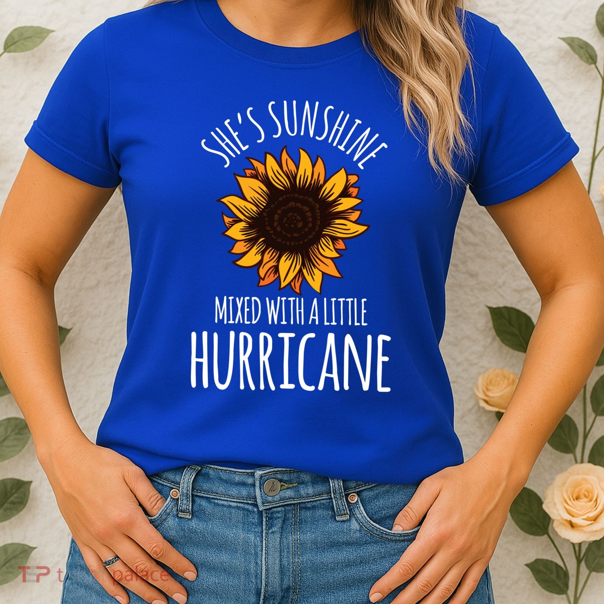She's Sunshine Mixed With A Little Hurricane Funny Summer Great Gift Women's T-Shirt