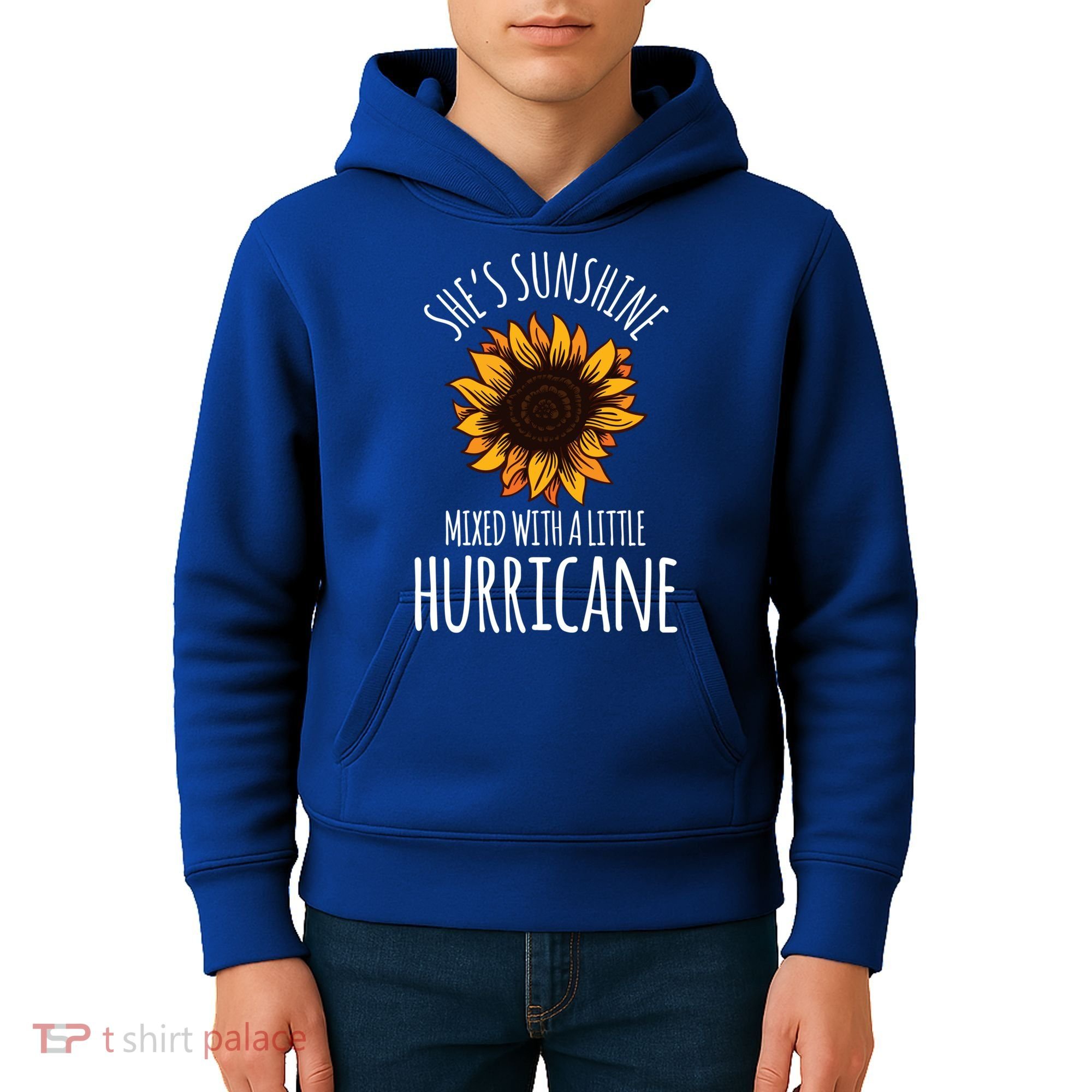 She's Sunshine Mixed With A Little Hurricane Funny Summer Great Gift Kids Hoodie