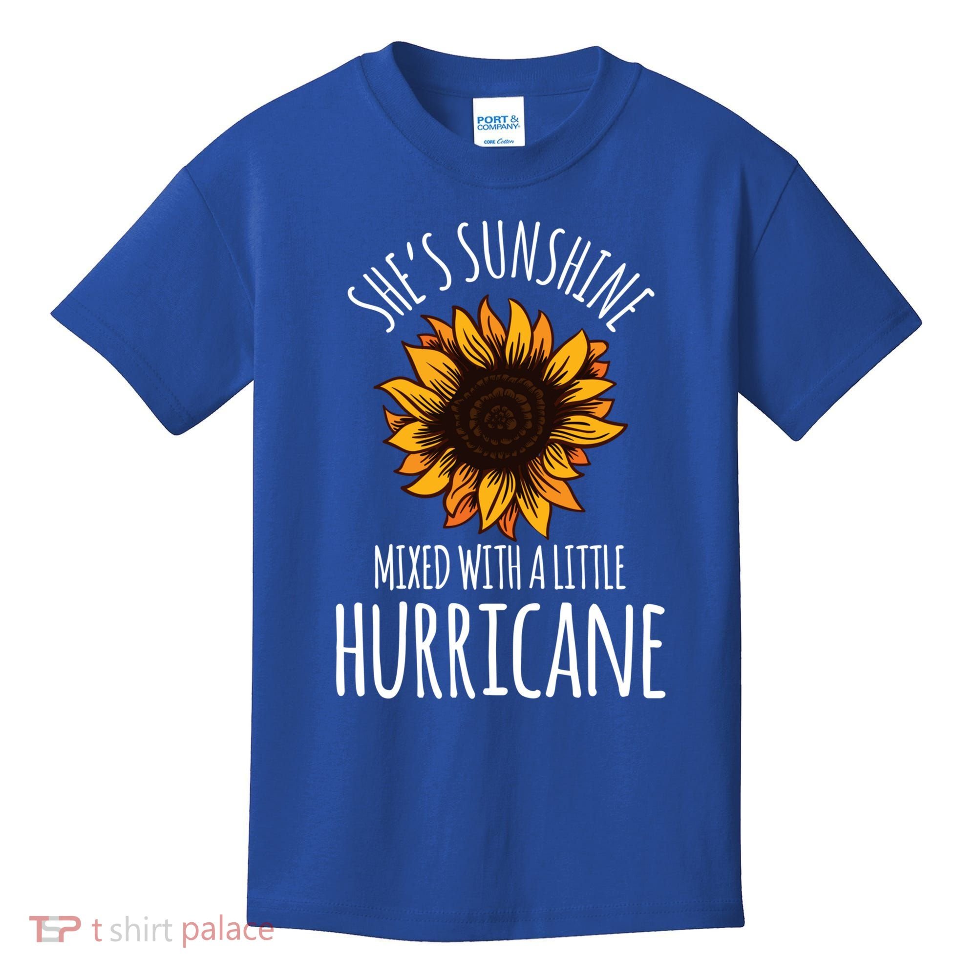 She's Sunshine Mixed With A Little Hurricane Funny Summer Great Gift Kids T-Shirt