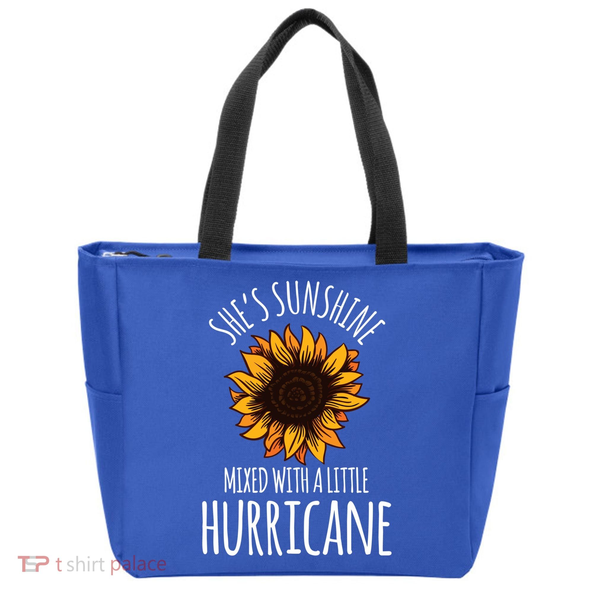 She's Sunshine Mixed With A Little Hurricane Funny Summer Great Gift Tote Bag