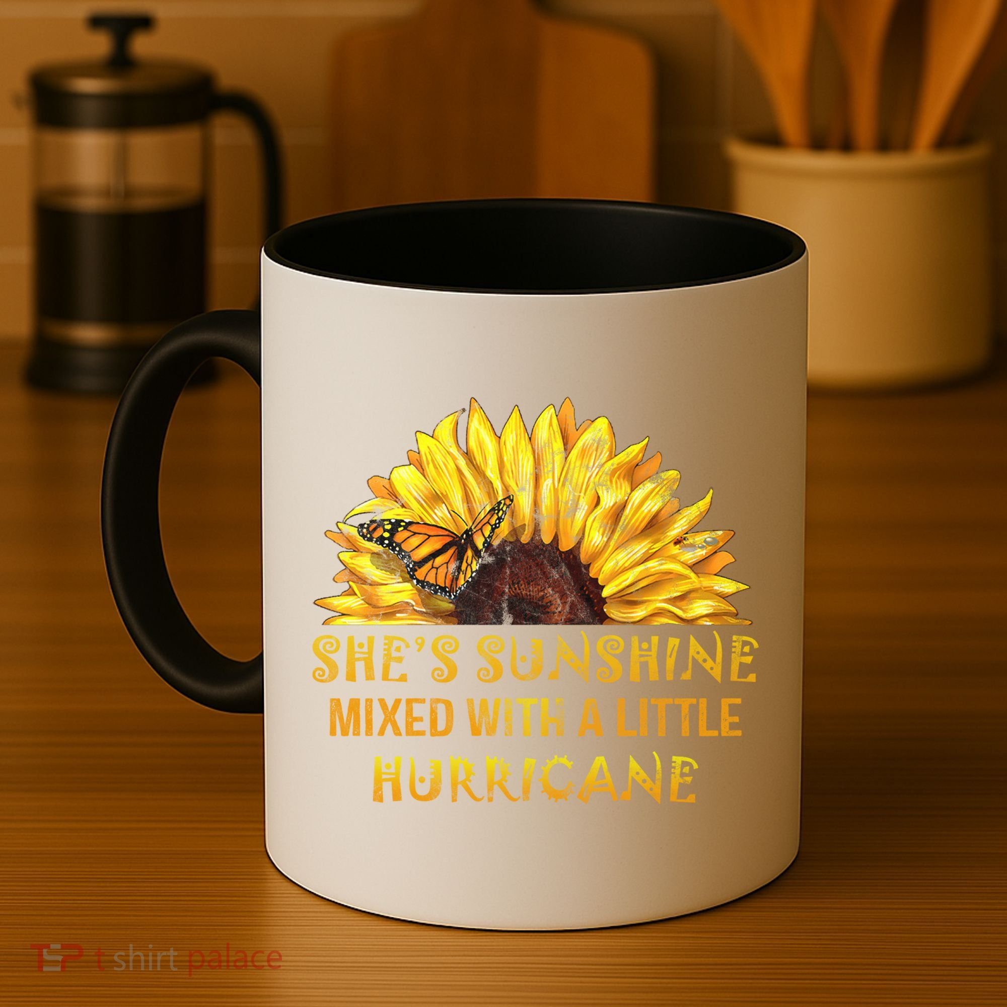 She's Sunshine Mixed With A Little Hurricane Sunflower Meaningful Gift Coffee Mug