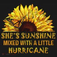 She's Sunshine Mixed With A Little Hurricane Sunflower Meaningful Gift Women's Hoodie thumb 2