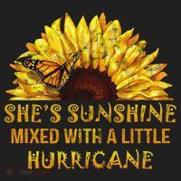 She's Sunshine Mixed With A Little Hurricane Sunflower Meaningful Gift Hat thumb 2