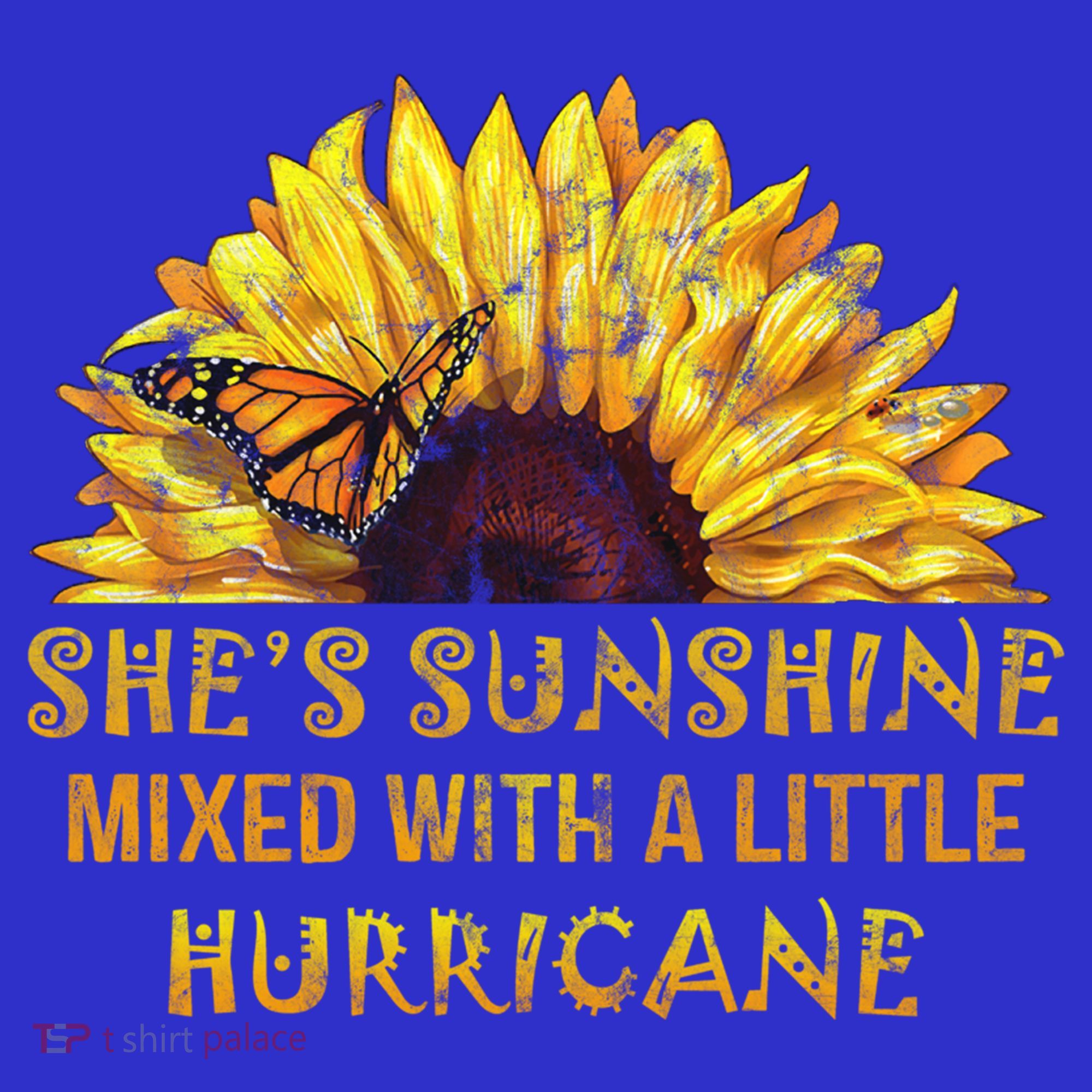 She's Sunshine Mixed With A Little Hurricane Sunflower Meaningful Gift Sweatshirt