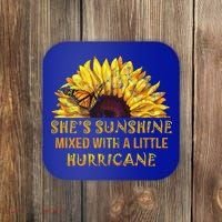 She's Sunshine Mixed With A Little Hurricane Sunflower Meaningful Gift Coaster thumb 0