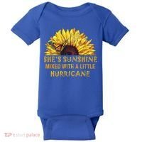 She's Sunshine Mixed With A Little Hurricane Sunflower Meaningful Gift Baby Bodysuit thumb 0
