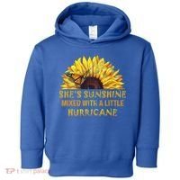 She's Sunshine Mixed With A Little Hurricane Sunflower Meaningful Gift Toddler Hoodie thumb 0