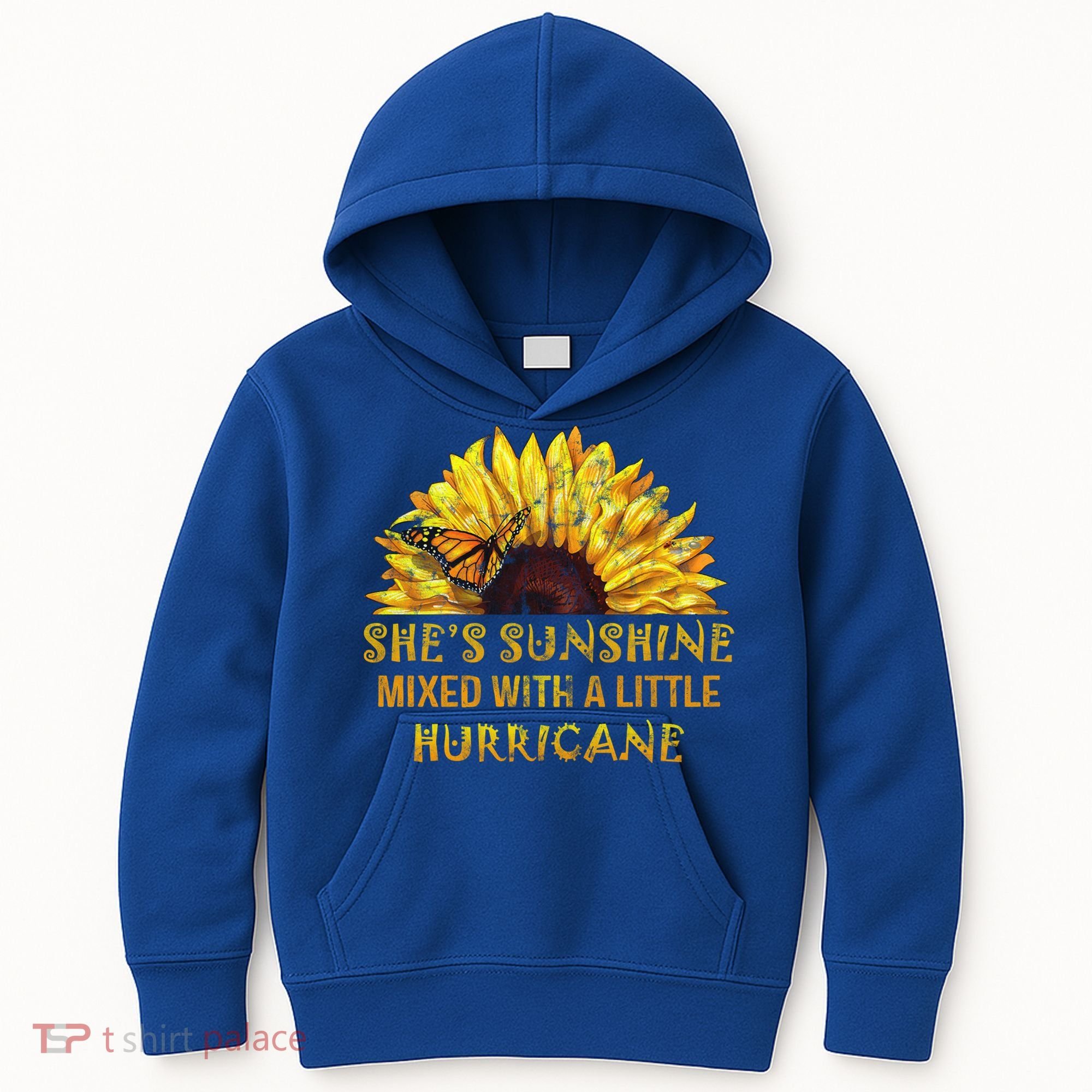 She's Sunshine Mixed With A Little Hurricane Sunflower Meaningful Gift Kids Hoodie