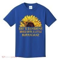 She's Sunshine Mixed With A Little Hurricane Sunflower Meaningful Gift Kids T-Shirt thumb 0