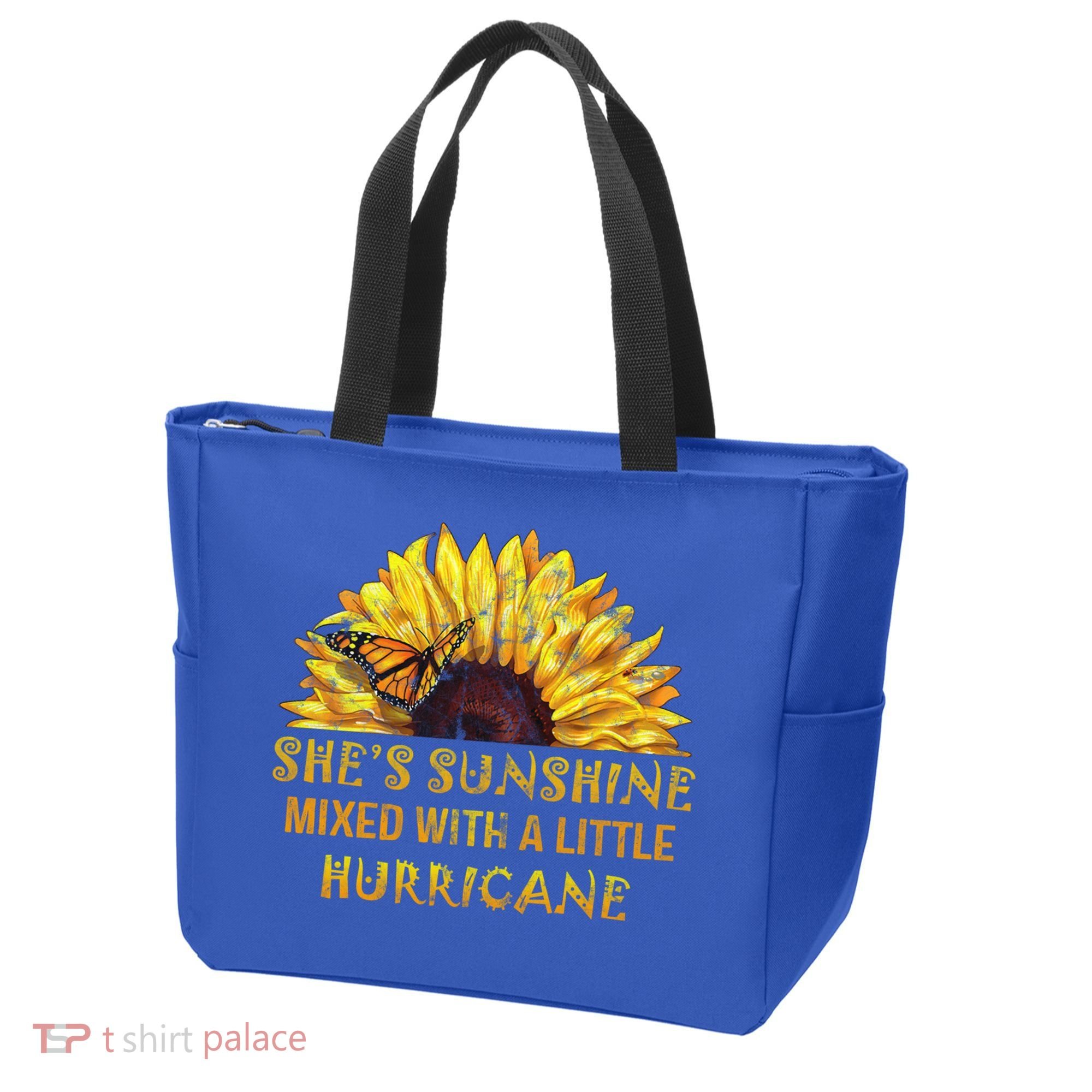 She's Sunshine Mixed With A Little Hurricane Sunflower Meaningful Gift Tote Bag