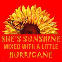 She's Sunshine Mixed With A Little Hurricane Sunflower Meaningful Gift Santa Hat thumb 1