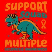 Support Squad Multiple Sclerosis Awareness Santa Hat thumb 1
