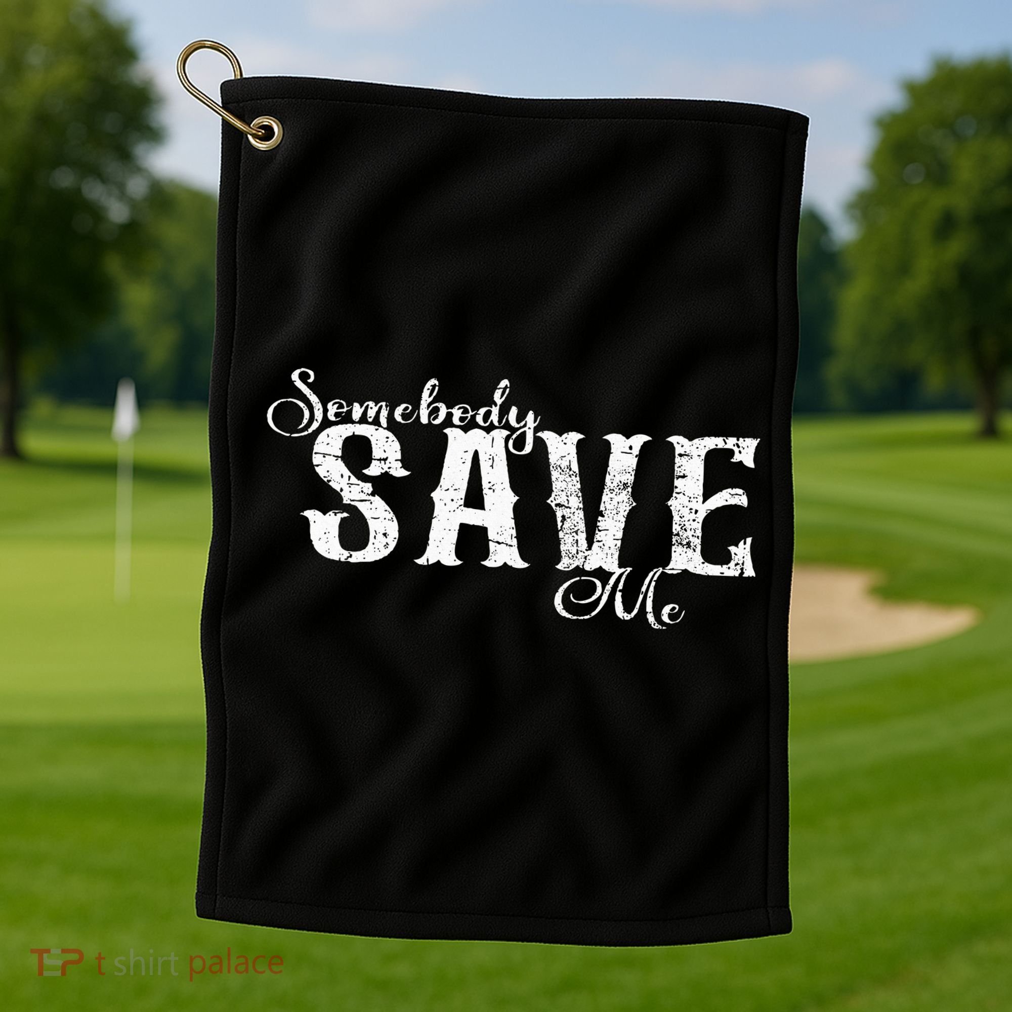 Somebody Save Me Country Music Golf Towel