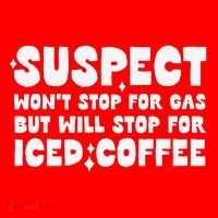 Suspect Social Media Trend Iced Coffee Lover Not Gas Joke Santa Hat thumb 1
