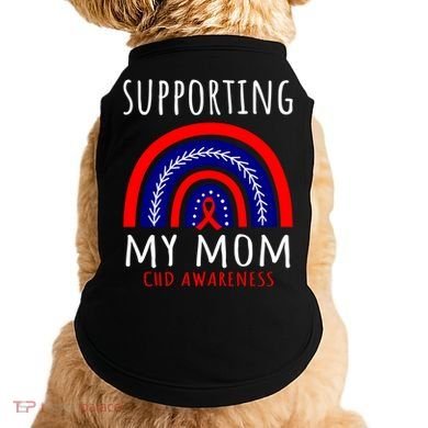 Support Squad Mom Chd Awareness Products Rainbow Graphic Great Gift Doggie Tank