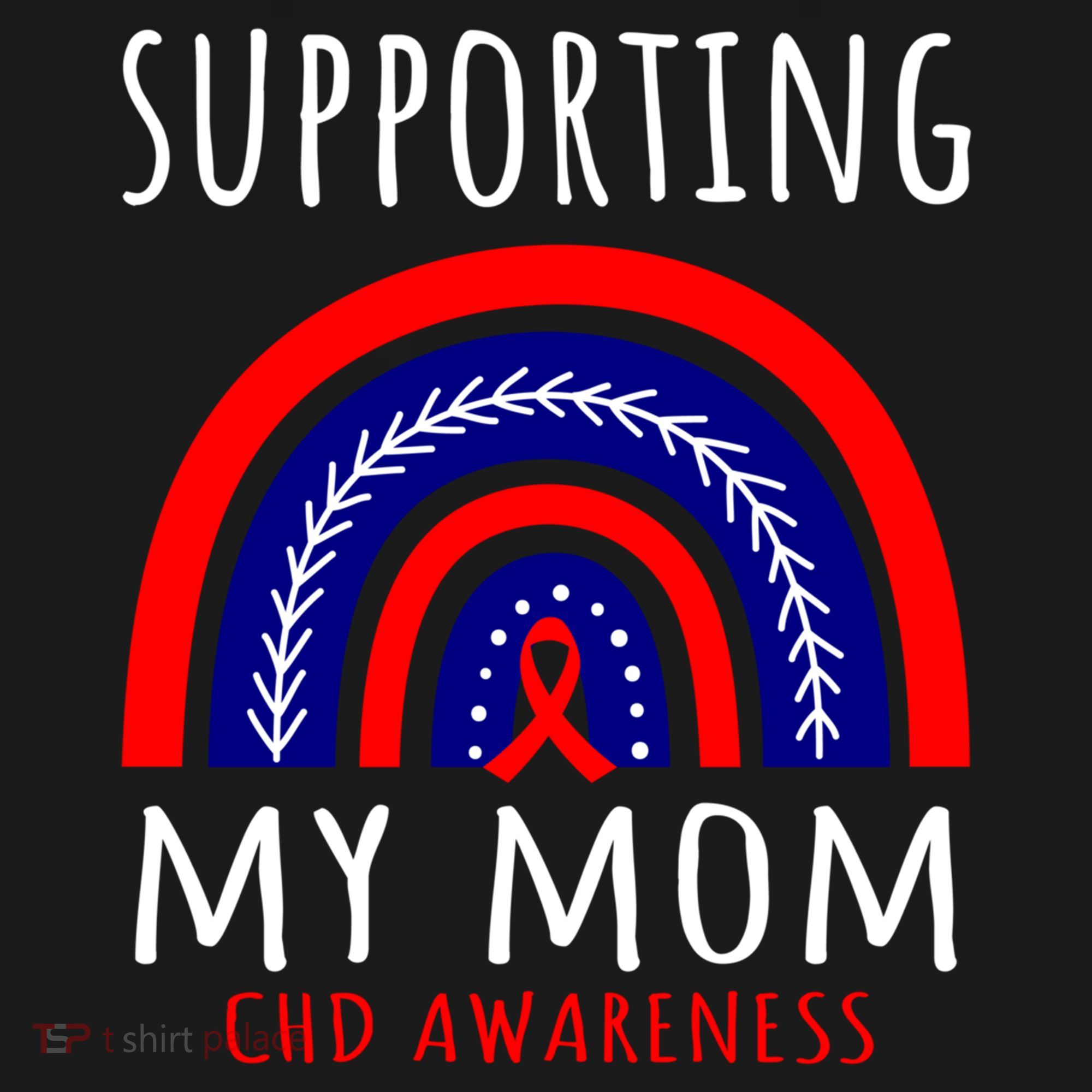 Support Squad Mom Chd Awareness Products Rainbow Graphic Great Gift Doggie Tank