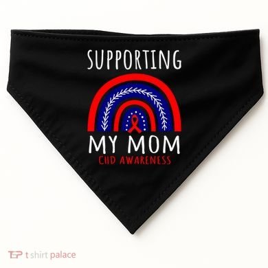 Support Squad Mom Chd Awareness Products Rainbow Graphic Great Gift USA-Made Doggie Bandana