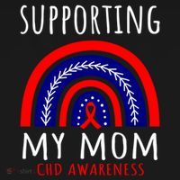 Support Squad Mom Chd Awareness Products Rainbow Graphic Great Gift Backpack thumb 2