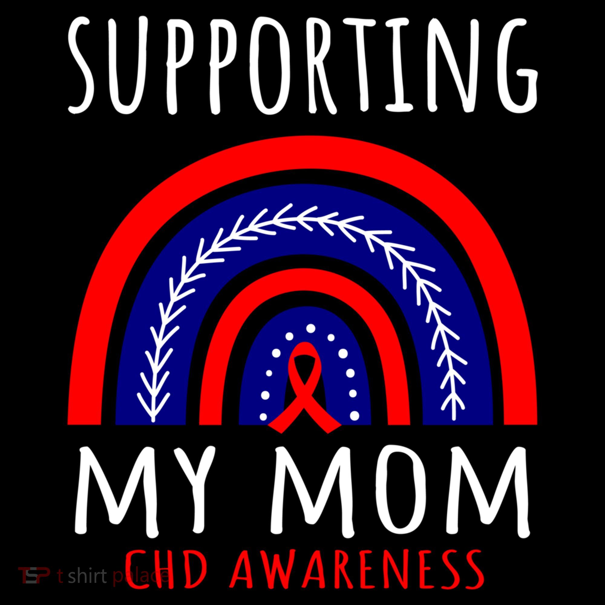 Support Squad Mom Chd Awareness Products Rainbow Graphic Great Gift Coffee Mug