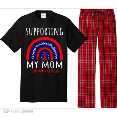 Support Squad Mom Chd Awareness Products Rainbow Graphic Great Gift Pajama Set