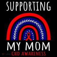 Support Squad Mom Chd Awareness Products Rainbow Graphic Great Gift Ornament thumb 1