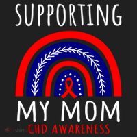 Support Squad Mom Chd Awareness Products Rainbow Graphic Great Gift Hat thumb 2