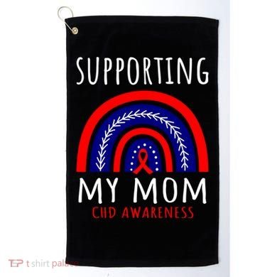 Support Squad Mom Chd Awareness Products Rainbow Graphic Great Gift Golf Towel