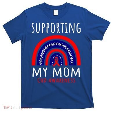 Support Squad Mom Chd Awareness Products Rainbow Graphic Great Gift T-Shirt