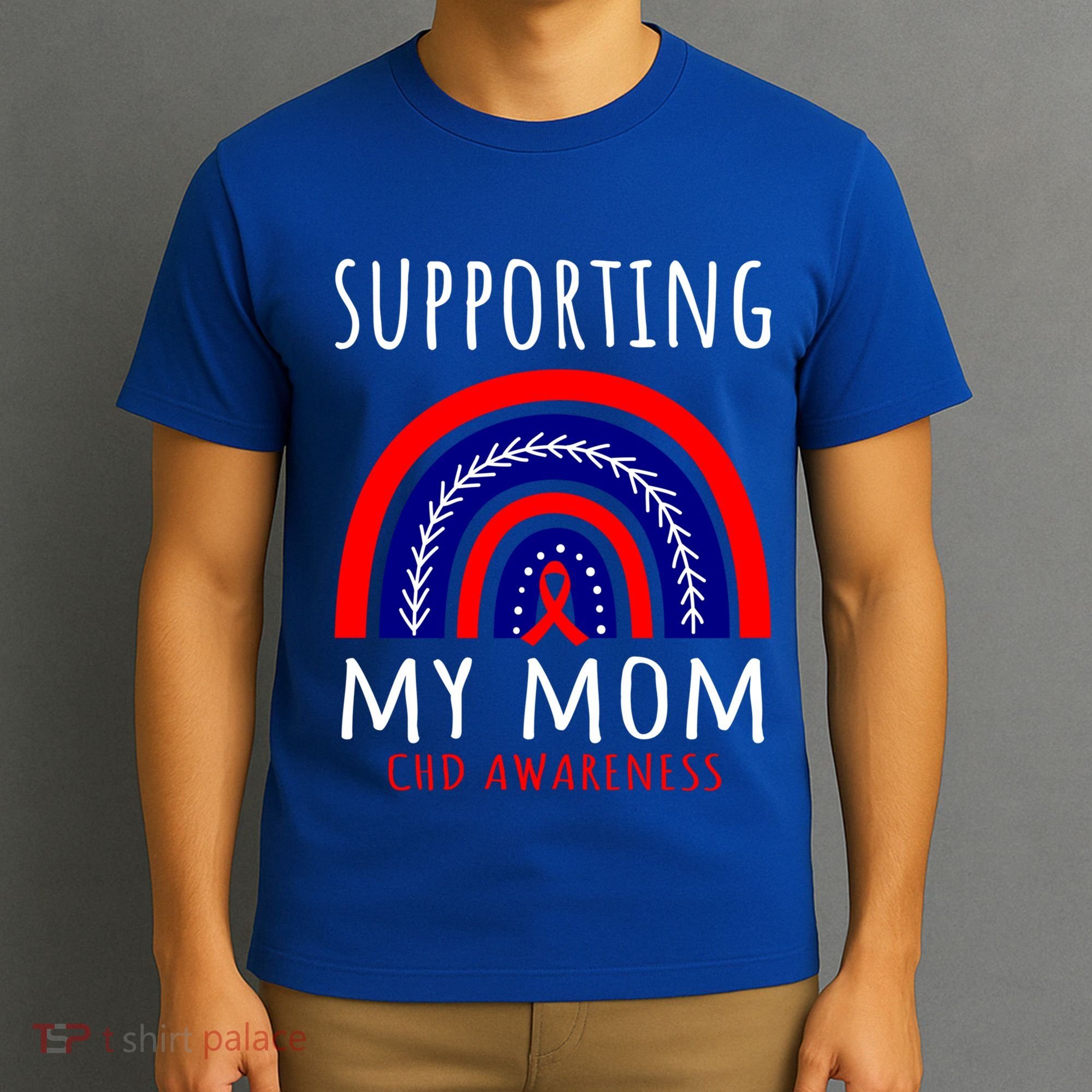 Support Squad Mom Chd Awareness Products Rainbow Graphic Great Gift T-Shirt
