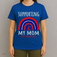 Support Squad Mom Chd Awareness Products Rainbow Graphic Great Gift T-Shirt thumb 4
