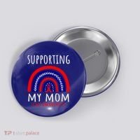 Support Squad Mom Chd Awareness Products Rainbow Graphic Great Gift Button thumb 0